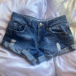 Forever21 size 24 blue jean shorts